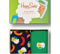 (Eur 41-46) 2-Pack Beer Socks Gift Box, Green/Navy