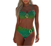 Womens 2 Piece Leopard Floral Bikini Sets Ring - Womens 2 Piece Swimsuit High Waist Sexy 2026 Fashion Clothes Push Up Bikini Set Tummy Control Bikinis Adjustable Swimsuits Bathing Suits For Pool