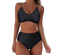 Womens 2 Piece Swimsuits Set Tummy Control Bikini Top Elegant Beachwear Poolside Lounging Swimwear Women Classic Swimming Costume Vacation Tops Bottom UK Summer