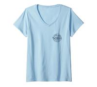 Women's 2 Sided The Wedge Respect The Peak Newport Beach CA Surf V-Neck T-Shirt