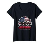 Women's 20 Years Old Vintage 2006 Ltd Edition 20th Birthday America V-Neck T-Shirt