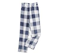 Women's 2024 Christmas Style Flannel Double Velvet Print Casual Pants Home Bedroom Spa & Hotel Outfits Xmas Gifts (Navy, XXL)
