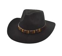 Womens 2024 Cowboy Cap 2024 New Adult Casual Fashion Outdoors Winter Cowboy Cap Light Sunshade Jazz Beach Hat Cap (Black, M)