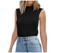 Women's 2025 Mock Turtle Neck Sweater Vest Sleeveless Knit Pullover Tank Tops Casual Trendy Slim Fitted Tops