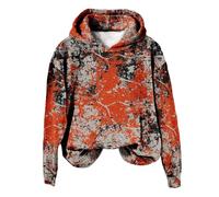 Women's 2025 Trendy Oversized Hoodie - Long Sleeve Pullover Sweatshirt with Kangaroo Pocket, Soft Fleece Lining, Streetwear Essential Holiday Festival Athletic Wear Red