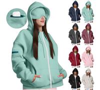 Women's 2025 Zip Up Y2K Hoodies Casual Long Sleeve Sweatshirts Fall Spring Track Jackets with Pockets Navy