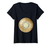 Womens 2026 Calendar Funny Clock Look No Hands I'm Retired V-Neck T-Shirt