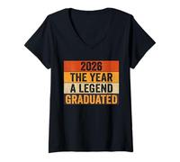 Women's 2026 Graduation The Year A Legend Graduated V-Neck T-Shirt
