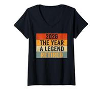 Women's 2026 Retirement Shirt 2026 The Year A Legend Retired V-Neck T-Shirt