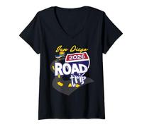 Womens 2026 San Diego Road Trip V-Neck T-Shirt
