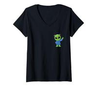 Womens 2027 The Year Everything Changes First Open Contact Alien V-Neck T-Shirt