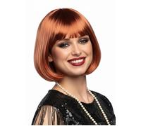 Womens 20s Flapper Girl Copper Ginger Bob Wig 1920s Gangsters Moll Fancy Dress