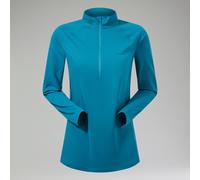 Berghaus Women's 24/7 Maternity Half Zipped Long Sleeve Tech T-Shirt | Moisture Wicking | Breathable Technical T-Shirt, Jungle Jewel, 10