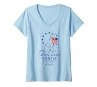 Women's 250th Anniversary Labrador Retriever America 250 V-Neck T-Shirt