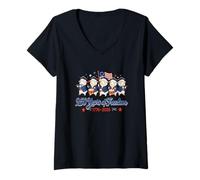 Women's 250th Freedom Anniversary 4th of July US Flag Group Sheeps V-Neck T-Shirt