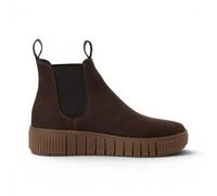 Womens 25403-43 Brown Leather Chelsea Ankle Boots Pull-On Comfort Shoes