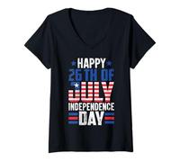 Womens 26th of July Flag Liberia Independence Day Liberian American V-Neck T-Shirt