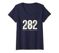 Women's 282 Munros Scottish Hiker Topographic Map Coordinates V-Neck T-Shirt