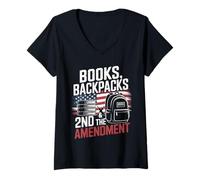 Womens 2nd Amendment Pro Gun Rights Conservative Student V-Neck T-Shirt