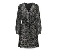 ONLY Womens Onlcera 3/4 Short WVN Noos Dress, Black/AOP: Shana Grafic, XL UK