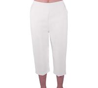 Womens 3/4 Length Plain Casual Capri Shorts Bermuda Crop Pants Summer Trousers