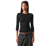 Womens 3/4 Sleeve Tops V Neck Fitted T Shirts Casual Summer Elbow Length | Buttery soft stretch fabric.Form fitting v neck.Hits at waist.3/4 sleeve.Essential fitted tops for everyday wear.