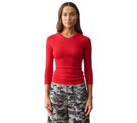 Womens 3/4 Sleeve Tops V Neck Fitted T Shirts Casual Summer Elbow Length | Buttery soft stretch fabric.Form fitting v neck.Hits at waist.3/4 sleeve.Essential fitted tops for everyday wear.