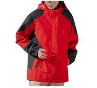 Womens 3 In 1 Jackets Fleece Waterproof Jacket Outdoor Ski Jacket Softshell Winter Full Zip Windproof Coat with Hood Zip Pockets Lightweight Rain Jackets Windbreaker Running Hiking Cycling Jacket