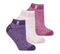 Womens 3 Pack Low Cut Slipper Socks | Heat Holders | Soft Warm Non Slip Socks