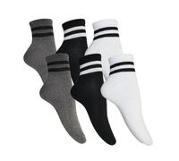 Womens 3 Pairs Ankle Socks Cropped Cotton Trainer Low Cut | Black Grey White | Indoor/Outdoor Sports Running Walking Athletic Wear & Home Soft Durable Quick Drying | 4-8 (3 Pairs Black/White/Grey)