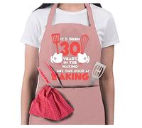 Women's 30th Birthday Gift Baking Apron - It's Been 30 Years Aprons for Her - PINK