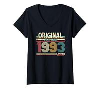 Womens 33rd Birthday Man Woman 33 Years 1993 Decoration Fun V-Neck T-Shirt