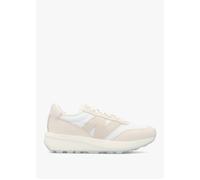 Women's 370 Sea Salt Bisque Suede & Mesh Trainers - White Suede / 8