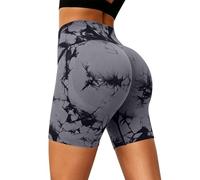 Women's 3D Compression Leggings, Anti Cellulite Sports Leggings, High Waist Push Up, Opaque, Figure-Shaping with Tie Dye, Tailored Scrunch Yoga Trousers, Lightweight Fabric Trousers for Everyday