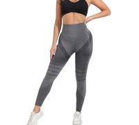 Women's 3D Compression Leggings for Anti Fat Mass Sports Push Up Leggings Anticellulite Fitness Elegant Pants Tummy Control Full Gym Slim Soft High Waist Elasticated Yoga Slimming (A-Dark Gray, L)