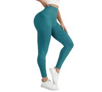Women's 3D Compression Leggings for Anti Fat Mass Sports Push Up Leggings Anticellulite Fitness Elegant Pants Tummy Control Full Gym Slim Soft High Waist Elasticated Yoga Slimming Black (A-Green, S)