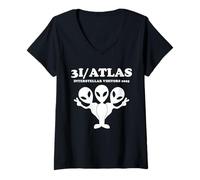 Womens 3I Atlas Comet Interstellar Alien 3I Atlas V-Neck T-Shirt