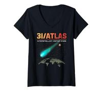 Womens 3I/Atlas Interstellar Visitor - Cosmic Object from Beyond V-Neck T-Shirt