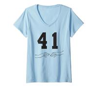 Womens 4 1 Meme Funny Four One Saying Hands Dk V-Neck T-Shirt