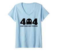 Women's 404 Costume Not Found Halloween Ghost 404 V-Neck T-Shirt