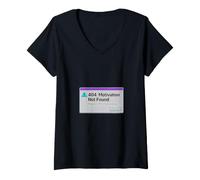 Women's 404 Motivation Not ; Found V-Neck T-Shirt