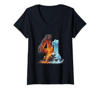 Womens 41 Lava & Ice Four One | Gen Alpha Slang | Meme V-Neck T-Shirt