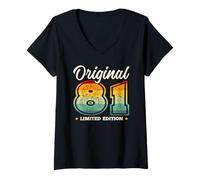 Womens 44th Birthday Man Woman 44 Years 1981 Decoration Fun V-Neck T-Shirt