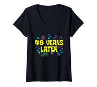 Women's 48th Birthday 48 Years Later 48 Years Old Bday V-Neck T-Shirt
