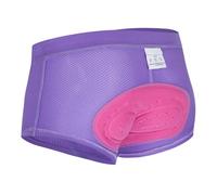 Women's 4D Padded Bike Underwear Cycling Bicycle Shorts Biking Riding Briefs Biker Cycle Undershorts for Ladies Mountain Undershorts Riding Briefs (Purple, XL)