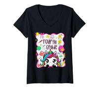 Womens 4th Grade Unicorn Back to School Fourth Grade Team Girls Kid V-Neck T-Shirt