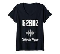 Women's 528HZ THE Forgotten Frequency Ancient Tuning Sound Healing V-Neck T-Shirt