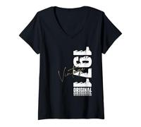Womens 55th Birthday Man Woman 55 Years 1971 Decoration Fun V-Neck T-Shirt