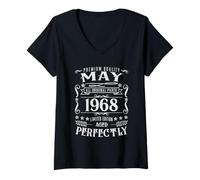 Women's 58th Birthday Legends were Born in May 1968 V-Neck T-Shirt