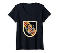 Womens 5th Special Forces Group Airborne De Oppresso Liber Veteran V-Neck T-Shirt
